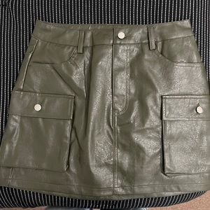 NWT ARMY GREEN MINI SKIRT